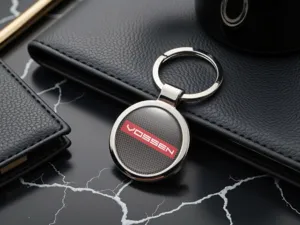 Vossen Schlüsselanhänger Damen Minimal Edelstahl Look